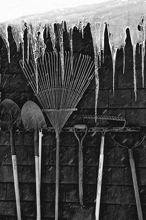 Garden Tools & Icicles, North Hudson