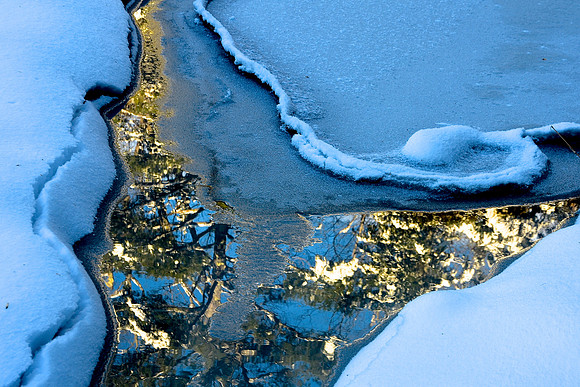 Ice Reflection, Schroon River, North Hudson