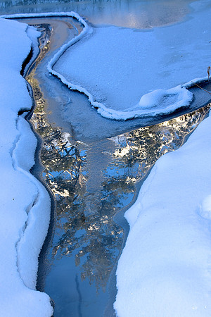 Ice Reflection, Schroon River, North Hudson 2