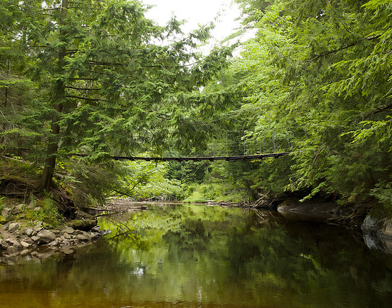 Suspension Bridge, North Hudson, side view