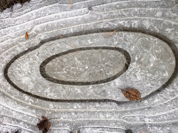Ice Puddle, Trail to "The Weir," North Hudson