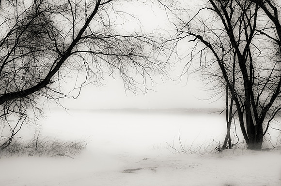 Winter Fog on Champlain Ice, Crown Point