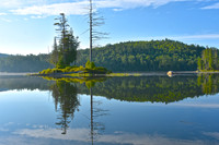 Johnson Pond Island Reflection, North Hudson