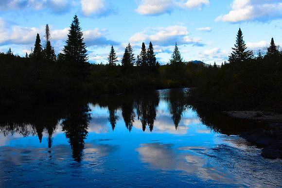 Sunset, Brant Brook at Cheney Pond, North Hudson