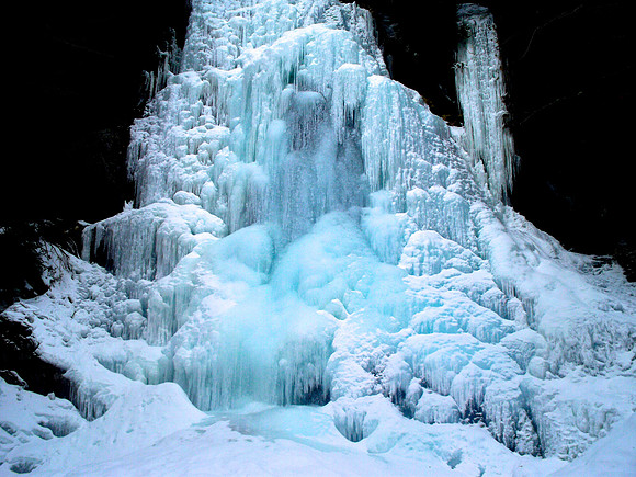 Beaver Meadow Falls, Icy Blue, Keene Valley