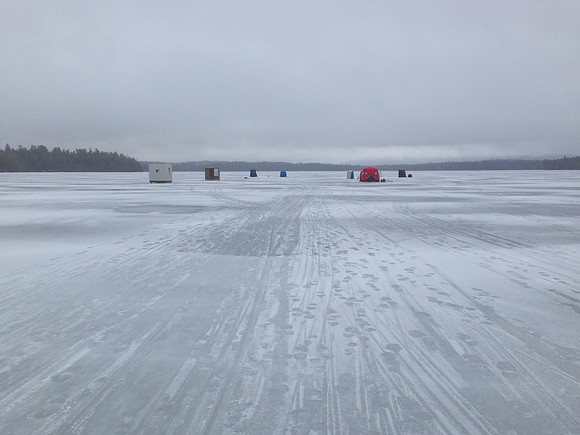 Fishing for Smelt, Pelky Bay, Upper Saranac Lake