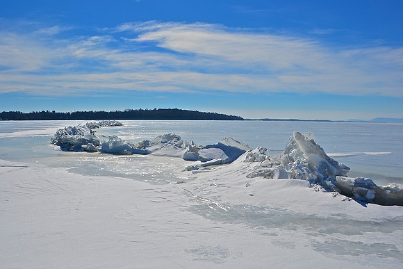 Ice Formation, Pressure Ridge, Lake Champlain