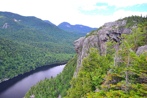 Fish Hawk Cliff, Ausable Lakes, View of Indian Head
