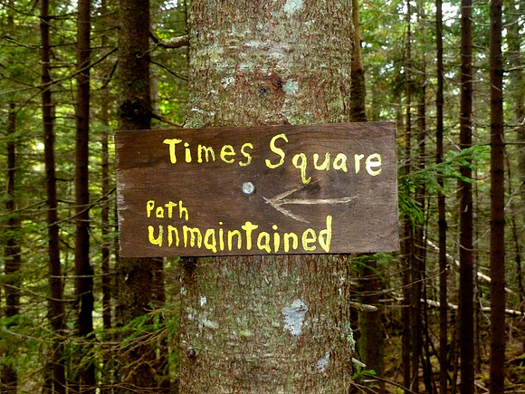 Trail Sign, Times Square, Santanoni Range