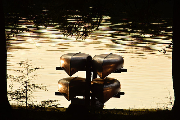 Sunrise, Canoes, Paradox Lake