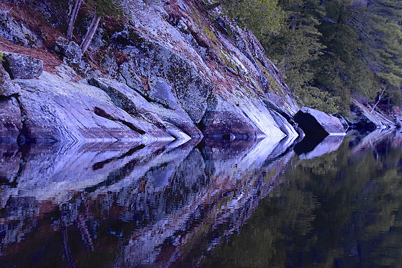 Rich Lake Rock Reflection, Newcomb 2