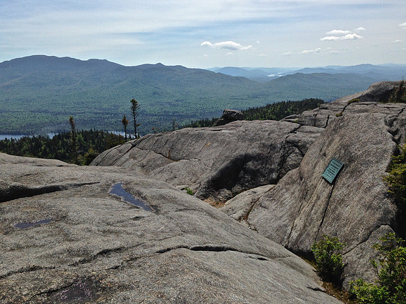 Ampersand Mountain, Plaque-Hermit Walter Channing Rice, Fire Tower 1915-1923
