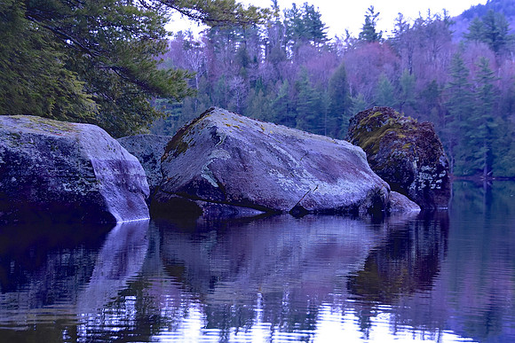 Rich Lake Rock Reflection, Newcomb 3