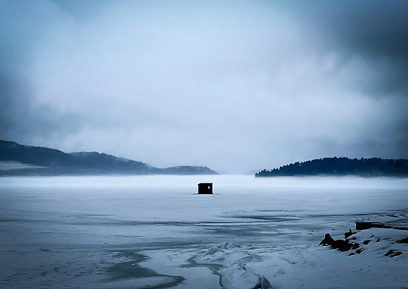 Ice Fishing, Single Shanty on Schroon