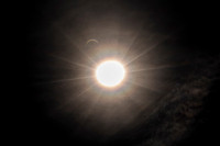 Solar Eclipse With Rays