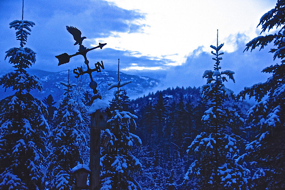 Weather Vane Pointing to the Dix Range, North Hudson